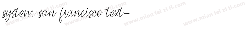 system san francisco text字体转换